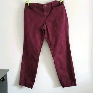 Ann Taylor Loft burgundy jeans size 32/14